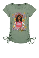 Girls Living My Cowgirl Life Top, Green, Size 14-16