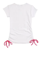 Girls Grateful Blessed And Boujee Graphic Top, White, Size 7-8