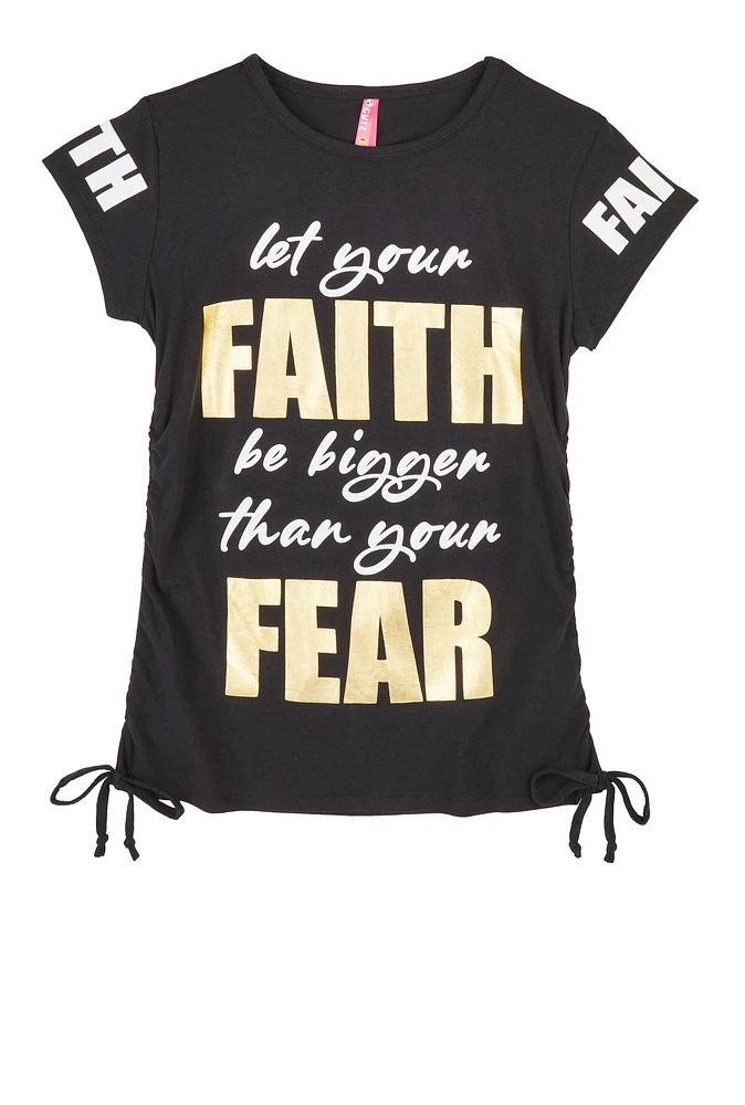 Girls Let Your Faith Graphic Tee,