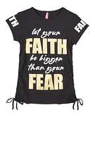 Girls Let Your Faith Graphic Tee,