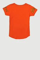 Girls Sequin Blessed Is She Graphic Tee,