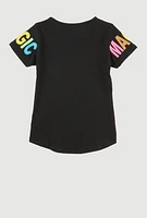 Girls Sequin Black Girl Magic Tee, Black, Size 14-16