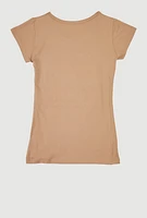 Girls Hustle Like A Boss 3D Foil Graphic Tee,