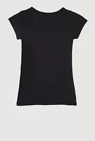 Girls God Is Good 3D Foil Graphic Tee,
