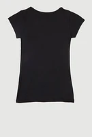 Girls Everything Starts With A Dream Tee, Black, Size 7-8