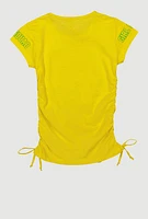 Girls This Girl Got Big Goals Graphic Top, Yellow, Size 7-8