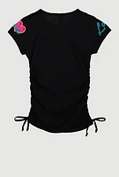 Girls Love Always Graphic Tee, Black, Size 14-16