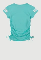 Girls Happy People Are Beautiful Graphic Tee, 10-12