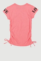 Girls Love Bear Graphic Tee, Pink, Size 7-8