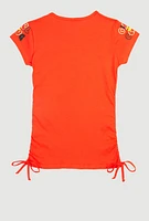 Girls Girl Gang Teddy Bear Foil Graphic Tee,