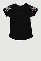 Girls Sequin World Graphic Tee,