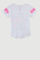 Girls Sequin What You Gotta Do Graphic Tee, White, Size 10-12
