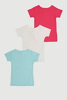 Girls Limited Edition Graphic Tees 3 Pack, Multi,