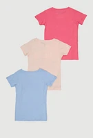 Girls Dream Chaser Graphic Tees 3 Pack, Multi, Size 7-8