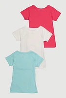 Girls Blessed Everyday Graphic Tees 3 Pack, Multi, Size 10-12