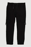 Little Boys D Ring Tab Cargo Joggers, Black,