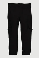 Little Boys D Ring Tab Cargo Joggers, Black,