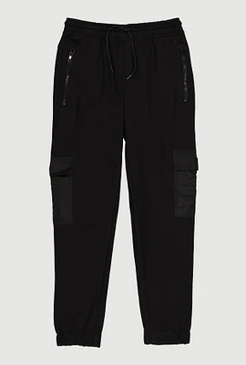 Boys Zip Pocket Cargo Sweatpants, 8-10