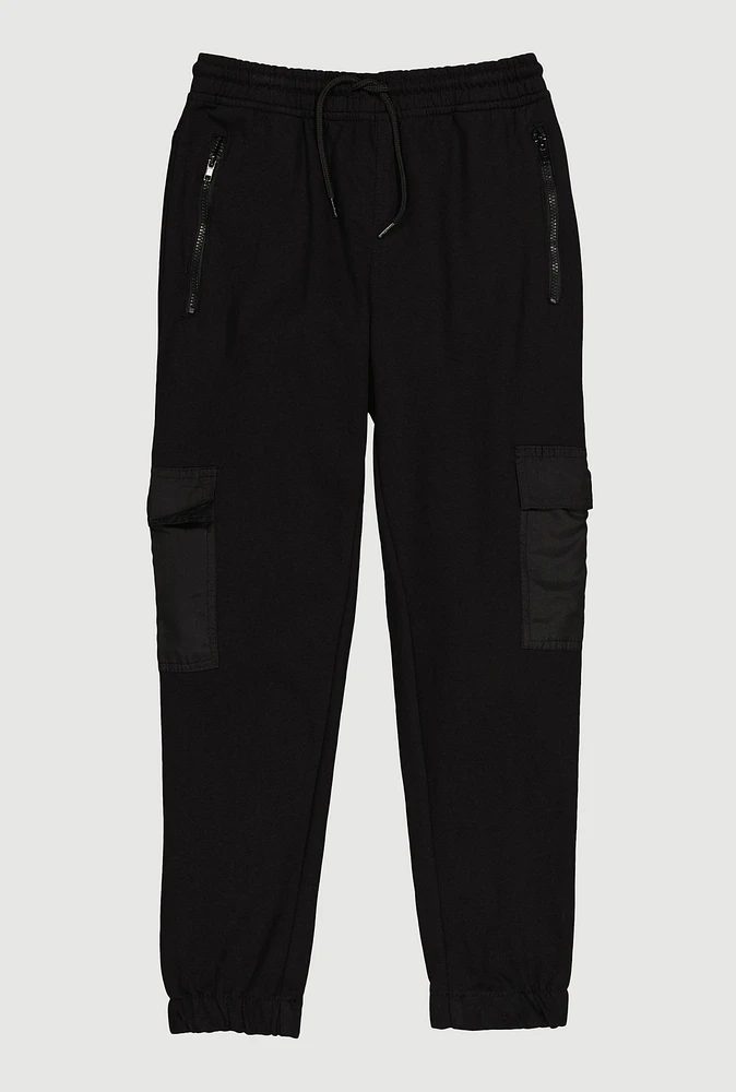 Boys Zip Pocket Cargo Sweatpants,