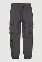Boys Cargo Pocket Joggers, Grey, Size 14-16