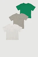Little Boys Born Ready Graphic Tees 3 Pack, Multi, Size 7