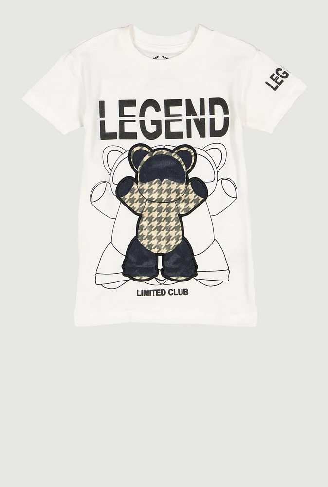 Little Boys Legend Limited Club Tee, White, Size 7