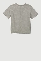 Little Boys Built For Speed Bear Tee, Grey,