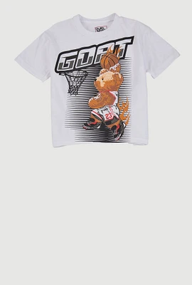 Little Boys Goat Graphic Tee, White, Size 7