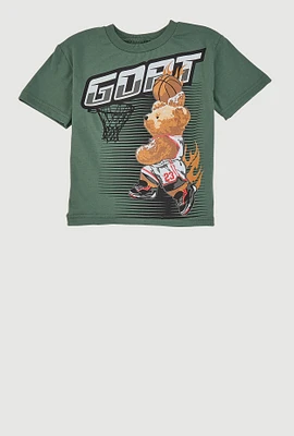 Little Boys Goat Graphic Tee, Green, Size 5-6