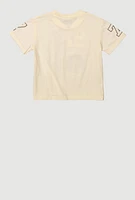 Little Boys Superior Graphic Print Tee, Beige, Size 7