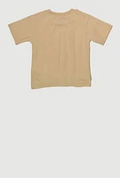 Little Boys King Graffiti Graphic Tee, Beige, Size 5-6