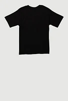 Little Boys Money Talks Bear Graphic Tee, Black,