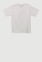 Little Boys Money Talks Bear Graphic Tee, White,
