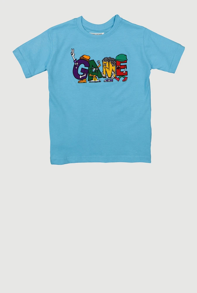 Little Boys GAME Graphic Tee, Blue, Size 4