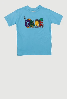 Little Boys GAME Graphic Tee, Blue, Size 4