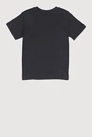 Little Boys Tomorrow Chenille Bear Graphic Tee, Black, Size 5