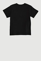 Little Boys Lavish Chenille Patch Graphic Tee, Black, Size 4