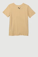 Little Boys Puma Graphic Print Tee and Striped Socks, Beige, Size 7