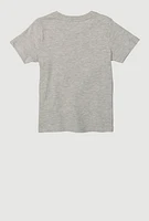 Little Boys Puma Logo Graphic Print Tee, Grey, Size 5