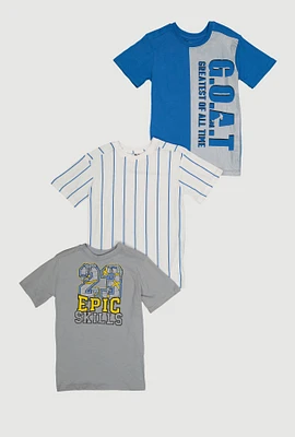 Boys 23 Epic Skills Graphic Tees 3 Pack, Multi, Size 14-16