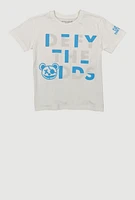 Boys Defy The Odds Graphic Tee, White, Size 8