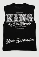 Boys Never Surrender Your Dreams Muscle Tee, Black, Size 8