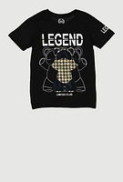 Boys Legend Limited Club Bear Graphic Tee, Black, Size 18