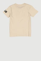 Boys Milan Patch Graphic Tee, Beige, Size 18