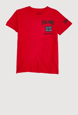 Boys Feel Good Patch Graphic Tee, Red, Size 8