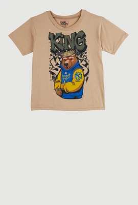 Boys King Bear Graphic Tee,