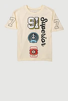 Boys Superior Graphic Tee, Beige,