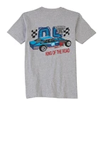 Boys King of The Road 05 Graphic Tee, Grey, Size 10-12