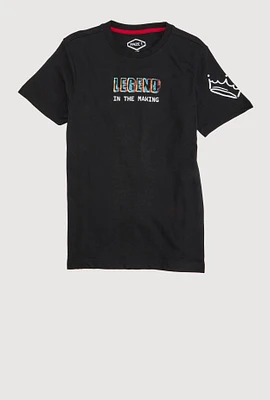 Boys Legend In The Making T Shirt, Black, Size 18