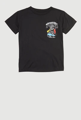 Boys Notorious Teddy Graphic Crew Neck T Shirt, Black, Size S